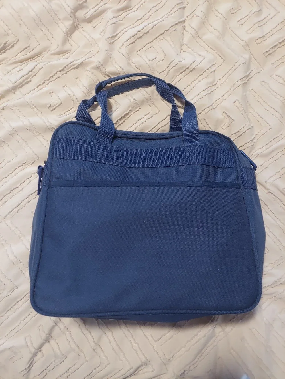 Vintage Avalon Navy Blue Travel Organizer Bag Tote Mesh Pockets
